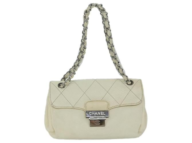 Timeless Chanel Flap Bag Blanco Cuero  ref.1235189