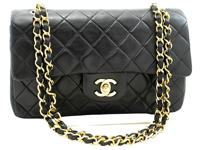 Timeless Chanel lined Flap Black Leather  ref.1235241