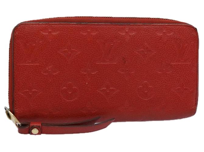 Louis Vuitton Zippy Rot Leder  ref.1235417