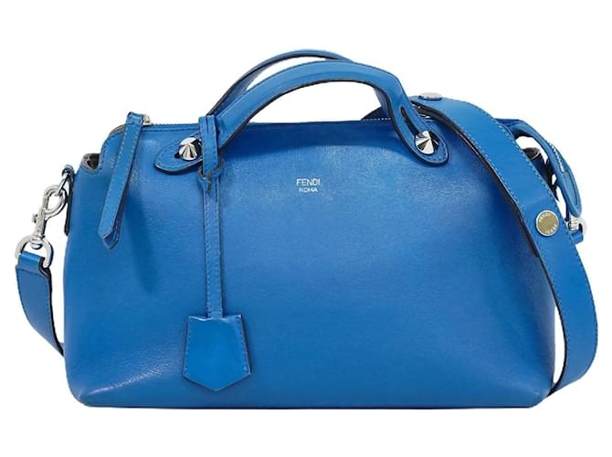 Fendi By The Way Azul Couro  ref.1235450