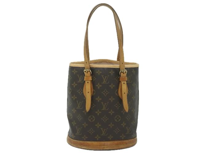 Louis Vuitton Bucket Brown Cloth  ref.1235458