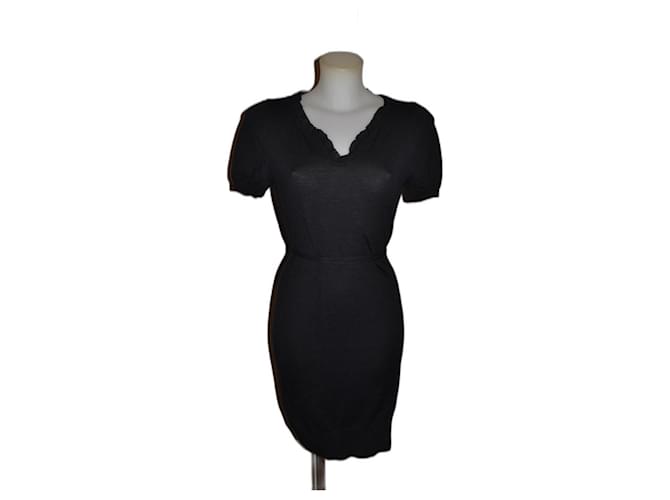 Ermanno Scervino Dress Black Silk Wool  ref.1235522