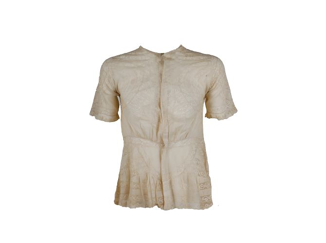 Autre Marque Colección Privée Top De Encaje Bordado Beige