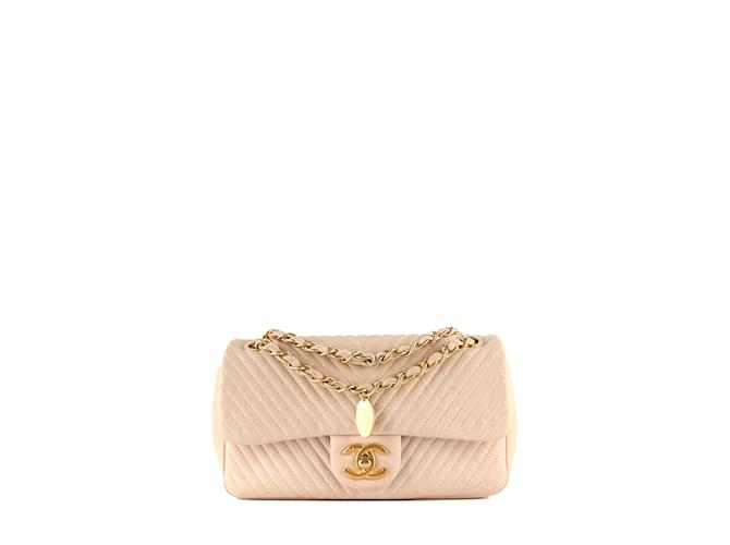 Timeless Bolsas CHANEL T.  Couro Bege  ref.1235534