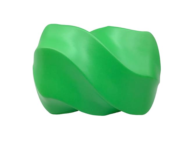 Bottega Veneta Green Leather Whirl Clutch Bag  ref.1235556