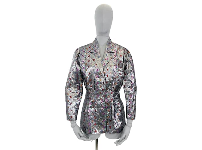 Autre Marque GIVENCHY  Jackets FR 38 SYNTHETIC Silvery  ref.1235563