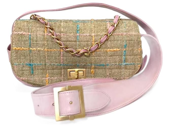 Timeless Chanel 2.55 Pink Synthetisch  ref.1235644