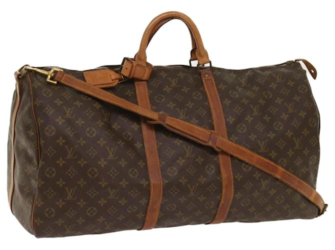 Louis Vuitton Keepall Bandouliere 60 Brown Cloth  ref.1235675