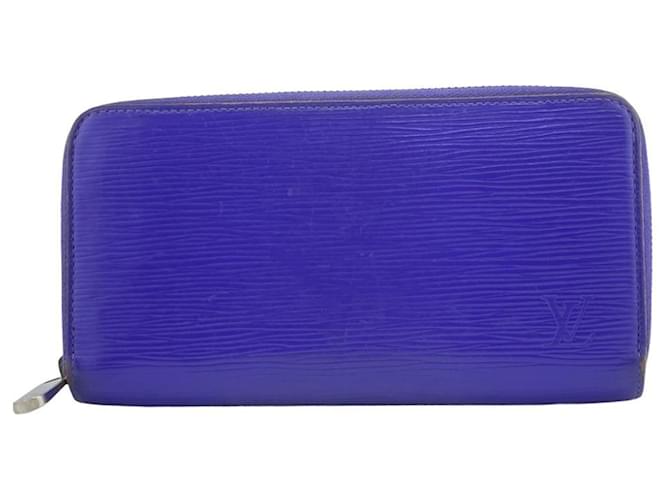 Louis Vuitton Zippy Azul Couro  ref.1235745