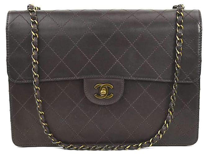 Timeless Chanel intemporal Marrom Couro  ref.1235749