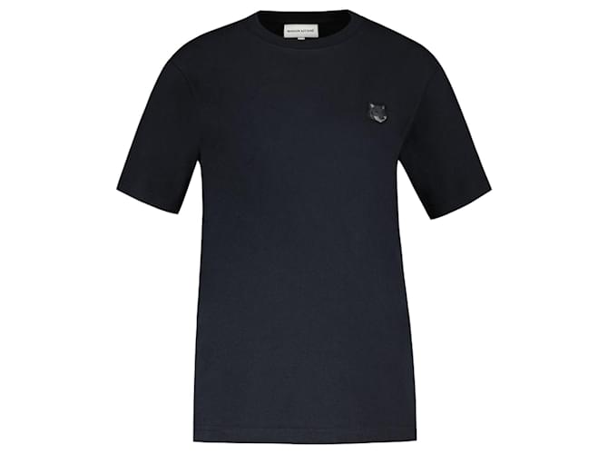 Autre Marque T-Shirt Confort Bold Fox Head Patch - Maison Kitsune - Coton - Noir  ref.1235819