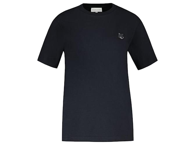 Autre Marque T-Shirt Confort Bold Fox Head Patch - Maison Kitsune - Coton - Noir  ref.1235820