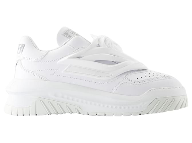 Sneaker - Versace - Leder - Weiß Kalbähnliches Kalb  ref.1235823