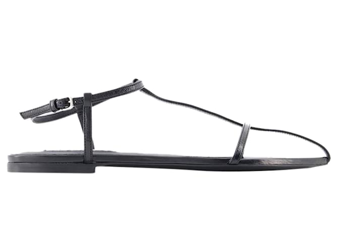 Sandals - Jil Sander - Leather - Black Pony-style calfskin  ref.1235827