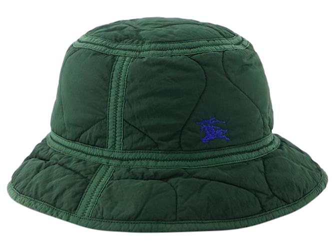 Quilted Bucket Hat - Burberry - Nylon - Khaki Green  ref.1235828