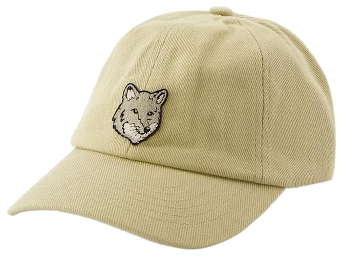 Autre Marque Bold Fox Head Cap - Maison Kitsune - Cotton - Beige  ref.1235833