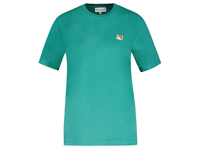 Autre Marque T-Shirt Patch Tête de Renard - Maison Kitsune - Coton - Vert  ref.1235834