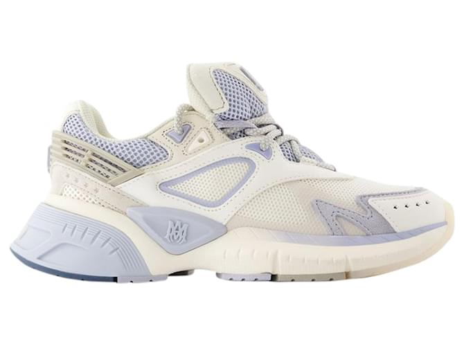 Ma Runner Sneakers - Amiri - Leather - Grey Blue Pony-style calfskin  ref.1235846