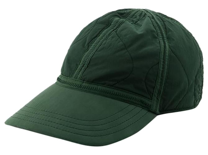 Quilted Cap - Burberry - Nylon - Khaki Green  ref.1235861