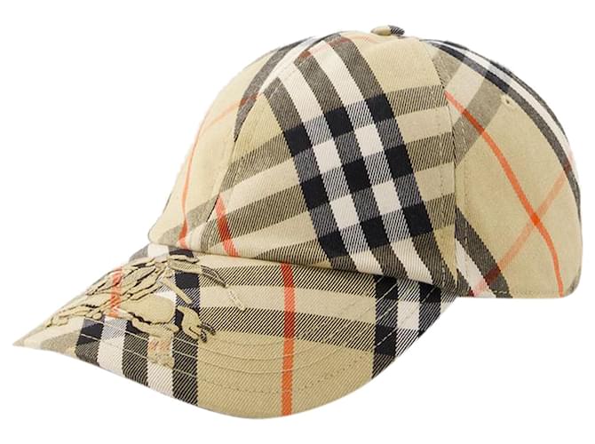 Bias Check Cap - Burberry - Synthetic - Beige  ref.1235866