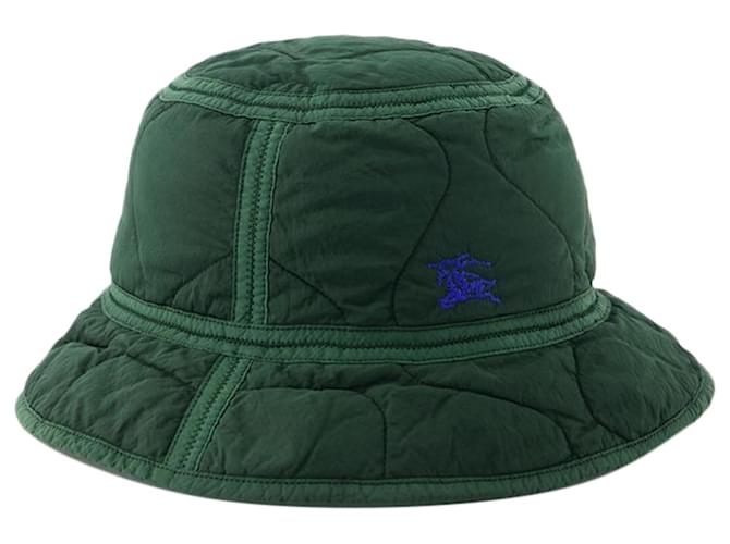 Quilted Bucket Hat - Burberry - Nylon - Khaki Green  ref.1235867