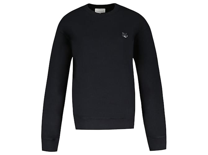 Autre Marque Fox Head Patch Comfort Sweatshirt - Maison Kitsune - Cotton - Black  ref.1235876