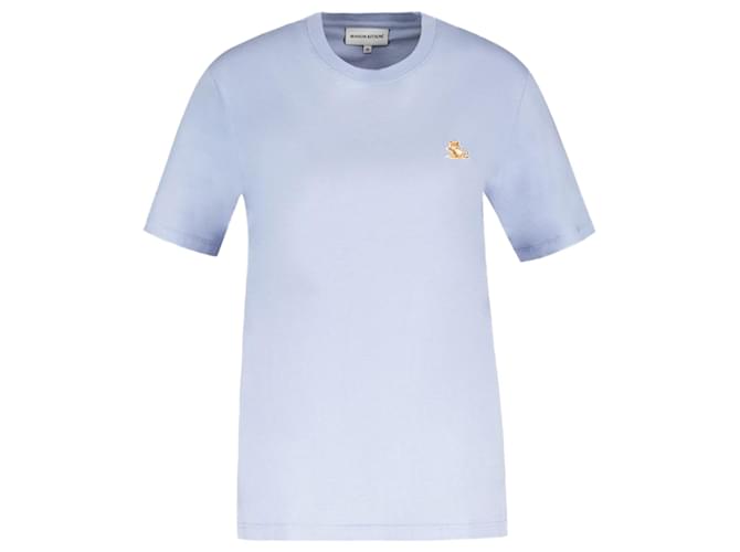 Autre Marque Chillax Fox Patch T-Shirt - Maison Kitsune - Cotton - Blue  ref.1235877