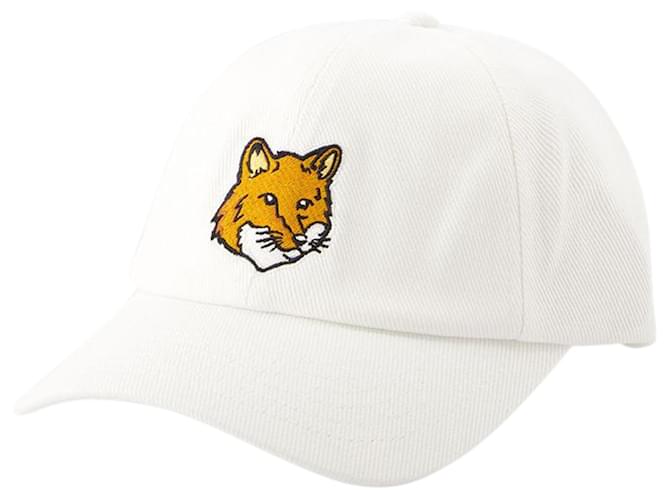 Autre Marque Large Fox Head 6p Cap - Maison Kitsune - Cotton - White  ref.1235878