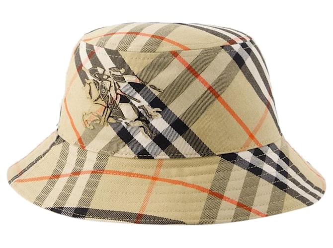 Cappello da pescatore Bias Check - Burberry - Sintetico - Beige  ref.1235885