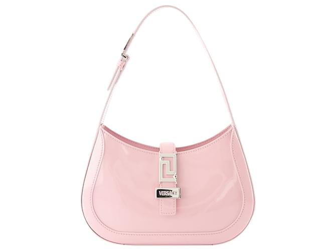 Small Hobo Shoulder Bag - Versace - Leather - Pink Pony-style calfskin  ref.1235900