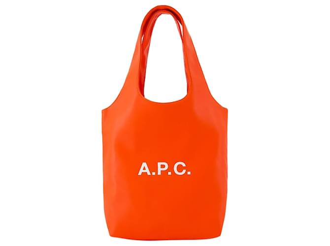 Apc Petit Sac Cabas Ninon - A.P.C. - Cuir synthétique - Orange Simili cuir  ref.1235901