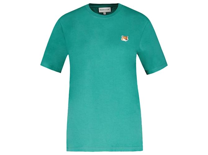 Autre Marque T-Shirt Patch Tête de Renard - Maison Kitsune - Coton - Vert  ref.1235905