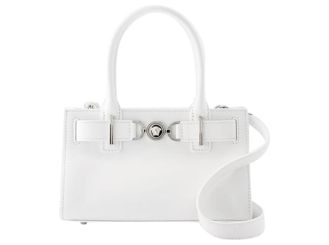 Small Tote Bag - Versace - Leather - White Pony-style calfskin  ref.1235935