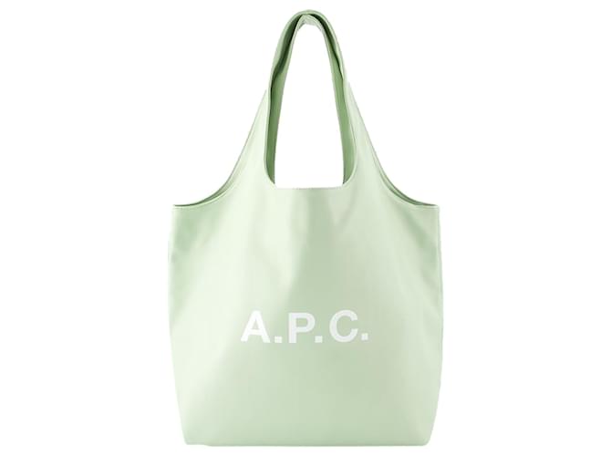 Apc Ninon Shopper Bag - A.P.C. - Synthetic Leather - Green Leatherette  ref.1235943
