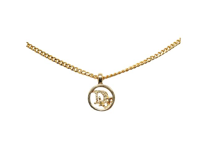 Dior Collana con ciondolo logo Metallo  ref.1236002