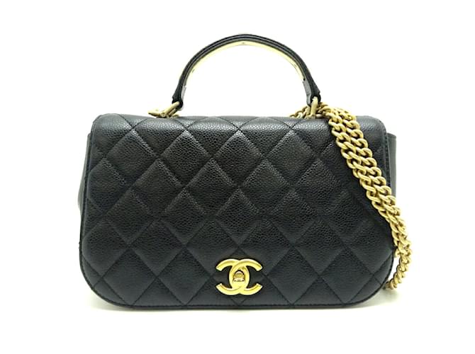 Autre Marque CC Caviar Flap Top Handle Bag  ref.1236046