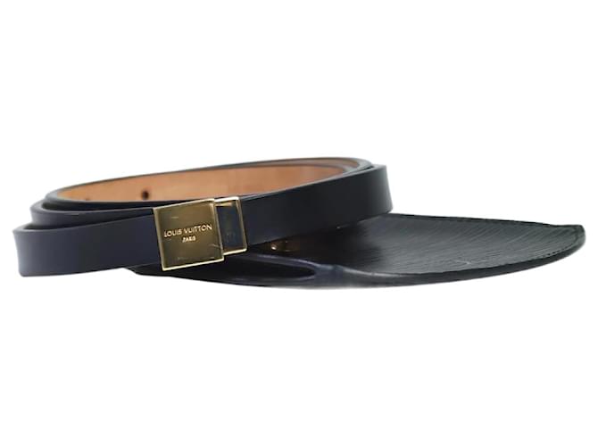 Louis Vuitton Black leather belt and pouch  ref.1236050