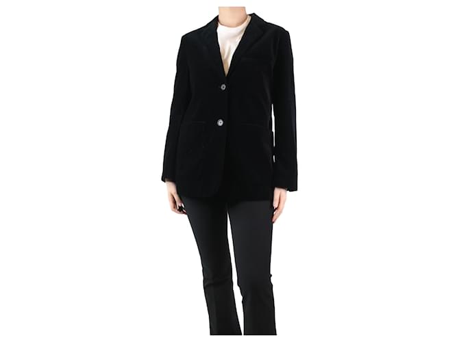 Autre Marque Black velvet blazer - size UK 8 Cotton  ref.1236062