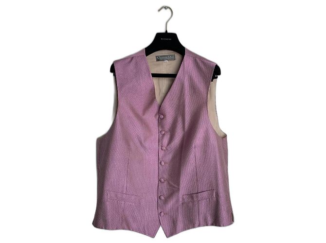 Gilet da abito Christian Dior in seta lavanda