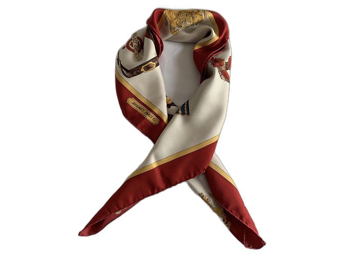 Sciarpa di seta Hermès Court Harness Multicolore