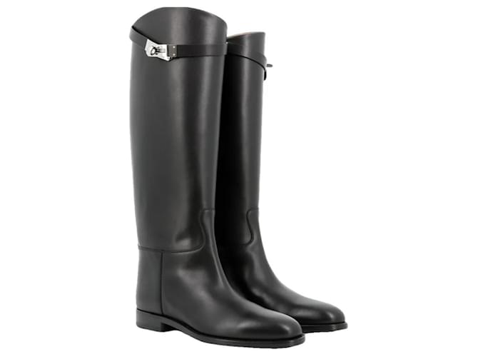 Hermès Boots Black Leather  ref.1236161