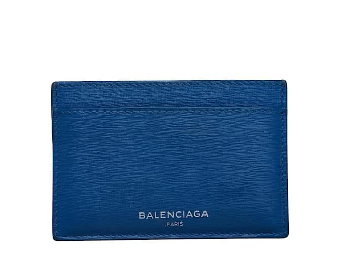 Balenciaga Kartenetui aus Leder 392126 In sehr gutem Zustand Blau  ref.1236187