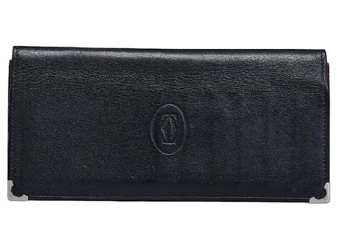 Cartier Cartera larga plegable de piel Cuero  ref.1236188