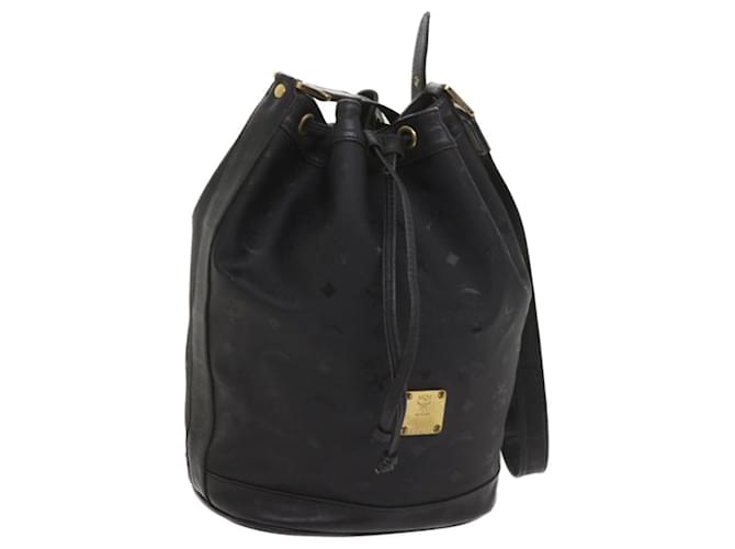 MCM Vicetos Logogram Shoulder Bag Nylon Black Auth bs11686  ref.1236273