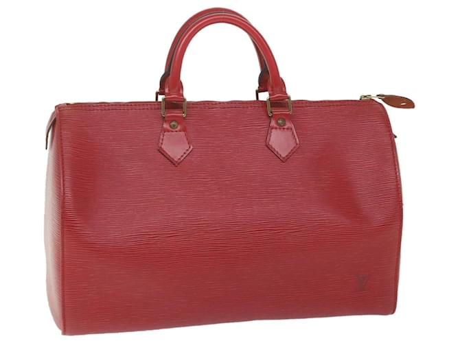 Louis Vuitton Epi Speedy 35 Hand Bag Castilian Red M42997 LV Auth 58749 Leather  ref.1236296