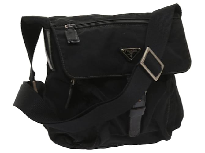 PRADA Shoulder Bag Nylon Black Auth bs11651  ref.1236377