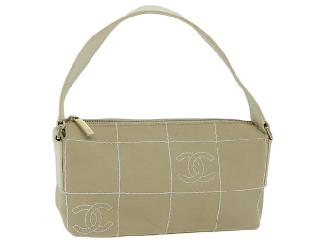 CHANEL Sac à bandoulière Toile Beige CC Auth bs11766  ref.1236409