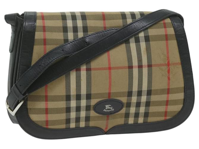 Autre Marque Burberrys Nova Check Shoulder Bag Canvas Beige Auth 63902 Cloth  ref.1236422