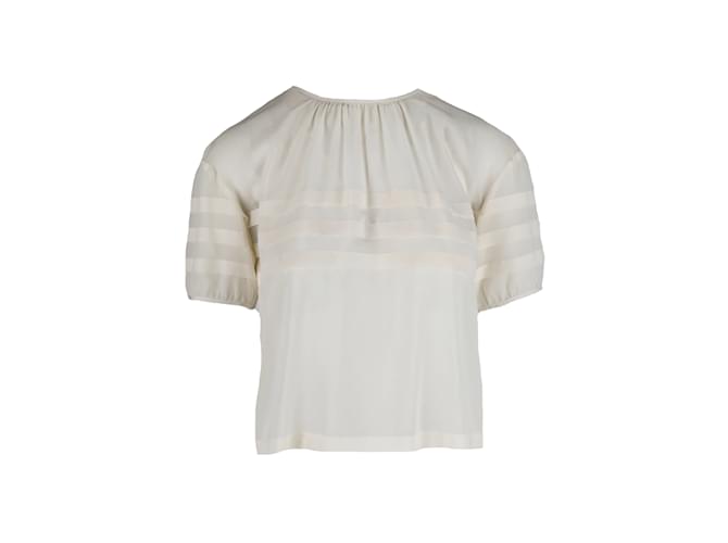 Autre Marque Collection Privée Short Top White Silk  ref.1236429
