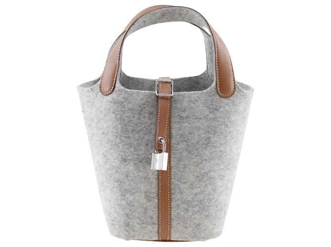 Hermès Picotin Grey Leather  ref.1236500